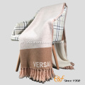 Australian Wool Jacquard Tassels Design Knitting Blanket